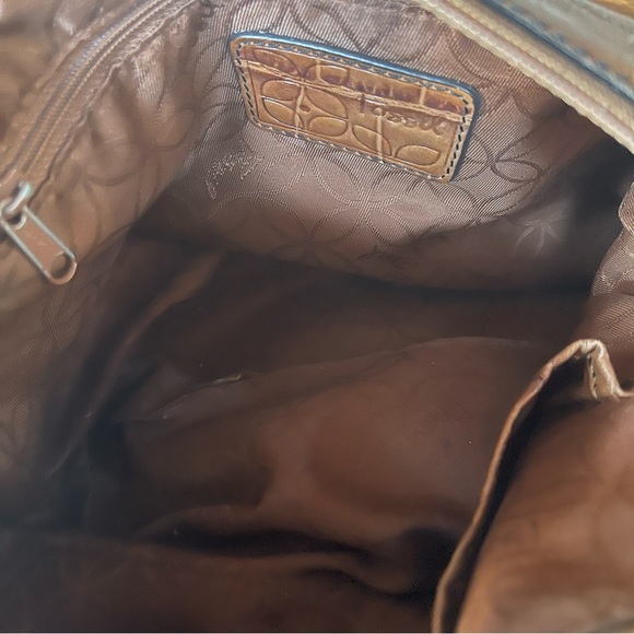 Fossil vintage shoulder bag faux crocodile embossed brown - Picture 5 of 14